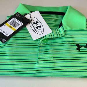 New Under Armour YMD/JM/M Boys Polo Top Shirt Dry-Fit